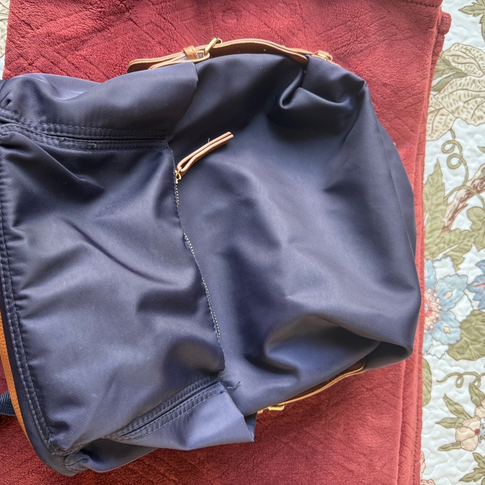 Tommy Bahama Dark Blue and Brown Tote